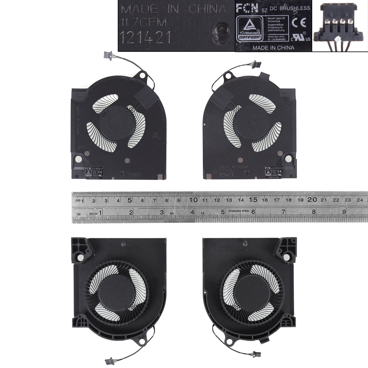 Picture of New Replacement CPU Cooling Fan For DELL  G15 5520 GTX3070（L+R,ORG） GTX3070 Layout